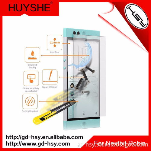 HUYSHE 9h free government smart touch screen phones for Nextbit Robin tempered glass screen protector